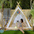 Internet Celebrity Tent Hot Pot Outdoor Triangle Tent Picnic Tent Cabin Starry Sky Tent Rain-Proof Camping Outdoor B & B