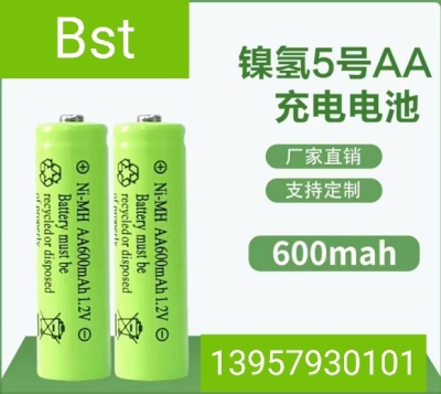 No. 5 AA 600 MA 1.2V Rechargeable Battery