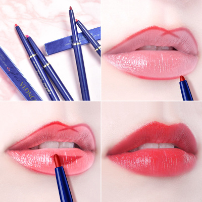Lip Liner Lipstick Double-Headed with Lip Brush Discoloration Resistant Hook Lip Pencil Student Makeup Manufacturer
