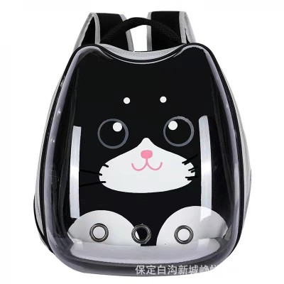 21 New Arrival out Cat Portable Pet Bag Transparent Cartoon Cat Ears Cat Bag Dog Bag Breathable Multi-Color Backpack