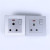 Switch Socket Household Silver Wall Concealed Wall Plug Two and Three Pins 5 Five-Hole Panel Porous Wall Switch