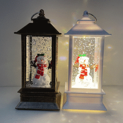 Cross-Border Christmas Water Injection Small Wind Light Crafts Creative Showcase Ornaments Led Luminous Santa Claus Small Night Lamp