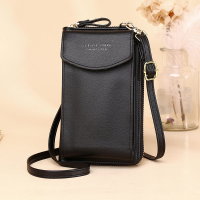 Bag Women's Bag 2021 New Mobile Phone Bag Long Clutch Large Capacity Mobile Phone Wallet Zip One Shoulder Messenger Bag