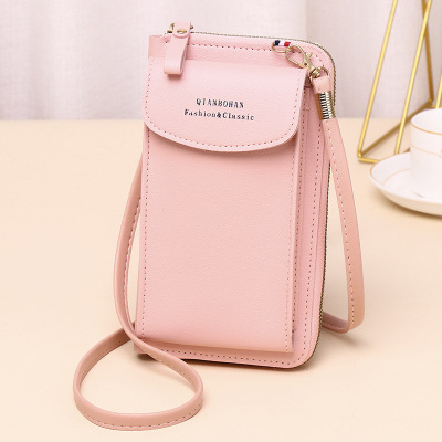 2021 New Wholesale Large Capacity Multi-Functional Solid Color Fashion Simple Shoulder Small Bag Women's Messenger Phone Bag