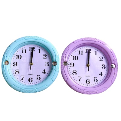 Foreign Trade Color Series Wall Clock Printable Logo round Candy Color Home Wall Watch 26cm