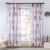 Pastoral Style Green Leaf Plant Flower Living Room Bedroom Tulle Curtain Finished-Size Factory Wholesale