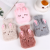 Large Water Filling Bag Cartoon Short Plush Embroidery Closing Eye Rabbit Wool Cover