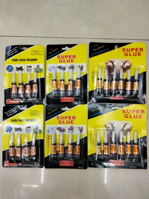 Six Four Super Glue Colle Forte Orzanne3g Elephant Strong Instant Adhesive Black and Yellow Card