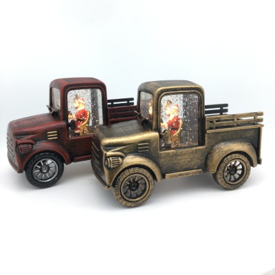 New Holiday Gift Light Scallion Oil Pickup Truck Creative Ornaments Decorations Display Window Counter Christmas Gift