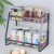 Black Three-Layer Kitchen Tableware Storage Storage Seasoning Rack Kitchen Disassembly Floor Home Cross-Border Seasoning Rack