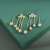 Korean Fashion Earrings Sterling Silver Needle Small Balls Stud Earrings Three-Dimensional Tassel Earrings Exquisite Refined Grace All-Match Earrings for Women