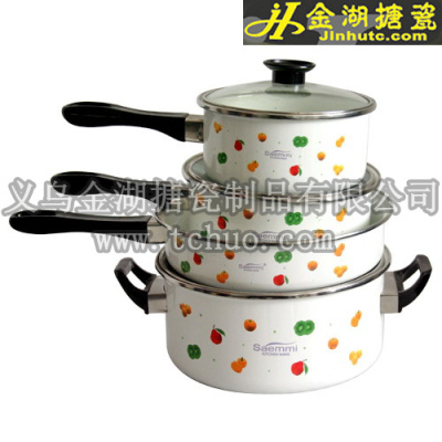 Factory Direct Supply Enamel Ware Export Enamel Casserole Soup Pot Enamel Pot to Undertake Foreign Trade Orders 150D