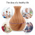 5V Wood Grain USB Humidifier Seven Colors Noctilucent Aroma Diffuser Household Vase Air Purifier