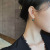 Small Emerald Earrings Female Online Influencer Elegant Earrings 2021 New Trendy Simple Vintage Earrings 925 Silver Needle