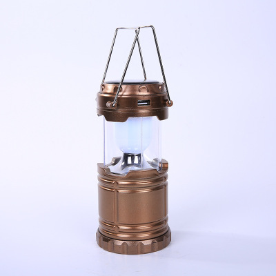 Solar Camping Buckle Barn Lantern Rechargeable Emergency Light Telescopic Camping Lantern Battery Led Camping Outdoor