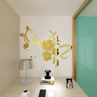 Acrylic Mirror Sticker HANAFUJI Butterfly 3D Wall Sticker Decorative Painting Can Be Customized