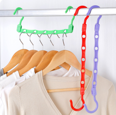 Magic Hanger Rotatable Multifunctional Five-Hole Windproof Magic Hanger Wardrobe Classification Drying Rack Storage Rack
