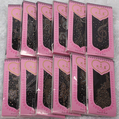 2031 Velvet Rhinestone Stockings Pantyhose Women's Socks with Pedal Diamond-Embedded Stockings Diamond-Free Wholesale