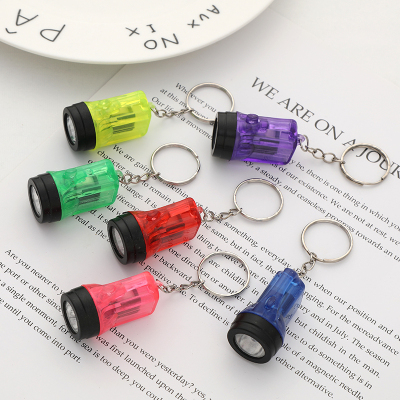 Genuine Battery LED Flashlight Keychain Mini Small Battery Pendant Wholesale New Creative Battery Light