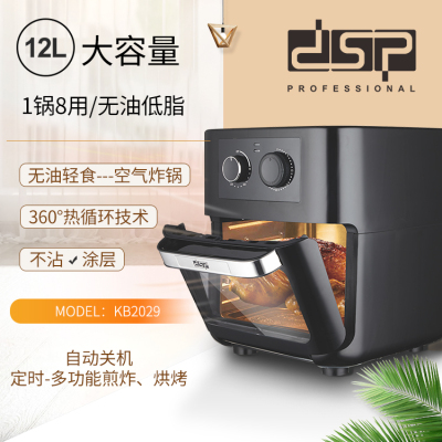 DSP Dansong Household Multifunctional Intelligent Electric Fryer 12L Large Capacity Smoke-free Electric Oven Air Fryer