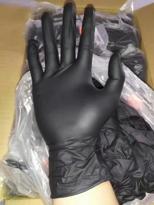 Disposable Nitrile Anti-Slip Protective Gloves Black Ding Lan Ding Special Offer