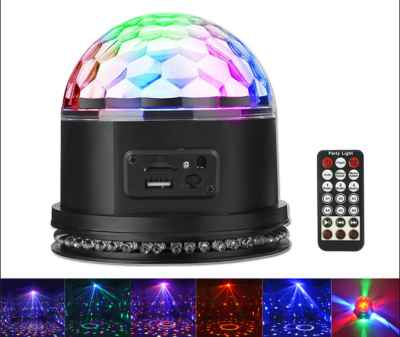 6 Colors MP3 Music Crystal Sun Magic Ball Stage Lighting KTV Colorful Flash Led Colorful Flash Laser Light