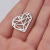 Stainless Steel Hip Hop Peach Heart Accessories Trendy Jewelry Pendant Hollow Diamond Peach Heart Pendant Accessories Ins