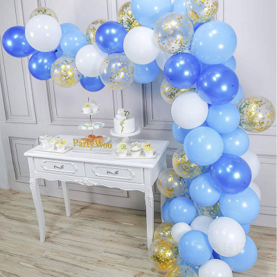 Amazon Custom Blue Balloon Chain Set Birthday Party Theme Creative Decorations Arrangement Balloon Wholesale