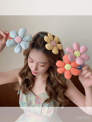 Mori Style Cute Japanese Style Large Flower Clip Headdress Hairpin Female Summer Side Clip Graceful Online Influencer Bang Clip Forehead