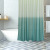 Factory Direct Sales Gradient Striped Polyester Shower Curtain Hanging Button Bathroom Shower Curtain Door Curtain Curtain in Stock
