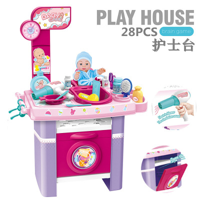 Children's 72cm Baby Care Medical Desk Nurse Medical Equipment Set Doctor Play House Simulation Toy