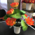 One Fake Lotus Flower Bunch Artificial Lotus with Green Frog Silk Water Lily 10 Stalks for Wedding Party Home Decorative