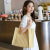 New Fashion Shoulder Handbag Canvas Eco-friendly Shopping Buggy Bag Big Shopping Travel Striped Handbag