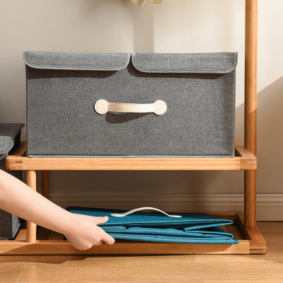 New Folding Storage Box Dormitory Quilt Clothing Cloth Art Organizing Box Home Children's Toys Large Storage Box