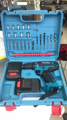 28-Piece Set with Brush 21V Impact Lithium Electric Drill