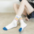 Socks Women's Mid-Calf Fashion Brand Spring Summer Japanese Smiley Face Black and White Stockings Cotton All-Match Couple Basketball Athletic Socks