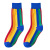 Rainbow Mid-High Socks Women's Trendy Socks Ins Autumn and Winter Contrast Color Color Stripes Couple Stockings Candy Socks One Piece Dropshipping