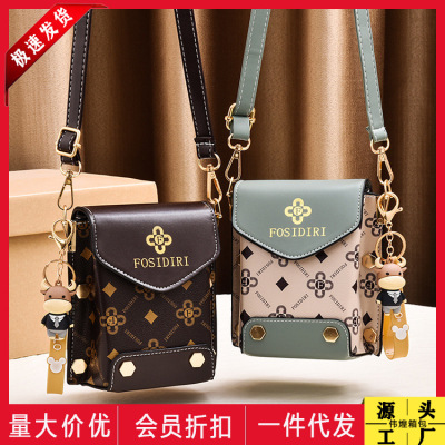 Mobile Phone Bag Female Summer Crossbody Bag 2021 Trendy Fashion Shoulder Bag Simple Western Style Mini Bag 12006