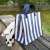 New Fashion Shoulder Handbag Canvas Eco-friendly Shopping Buggy Bag Big Shopping Travel Striped Handbag