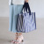 New Fashion Shoulder Handbag Canvas Eco-friendly Shopping Buggy Bag Big Shopping Travel Striped Handbag