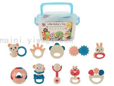 Newborn Baby High-End Toy Set Full Moon Meeting Gift 0-6-8-12 Months Water Boiling Suitable Teether Handbell