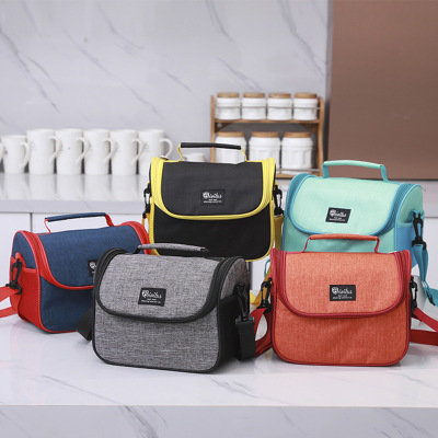 New High Quality Large Capacity Insulated Lunch Bag Thick Aluminum Foil Lunch Box Bag Lunch Bag Shoulder Insulated Bag Spot