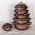 Foreign Trade Export Enamel Binaural Stew Pot 6-Piece Coffee Color Traditional Chinese Medicine Boiled Enamel Bowl Enamel Ware Series 676d