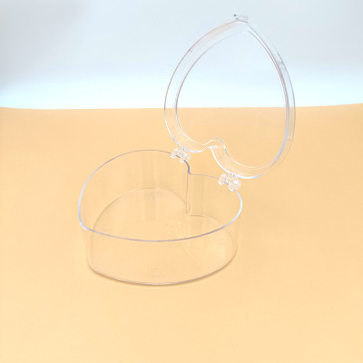 Creative Slim Decorative Box Transparent Heart-Shaped Storage Box Creative Children's Handmade DIY Jewelry Box