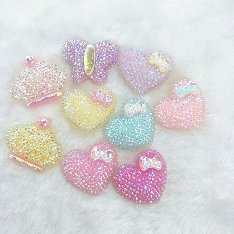 环氧树脂AB胶饰品配件 适用于皮筋发卡手机壳美甲洞洞鞋头箍手镯