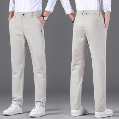 Spring and Autumn Youth Casual Pants Men's Slim Fit Straight Casual Pants Men's Business Trousers Men's Pants Dad's Trousers