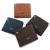 Korean Style Frosted Hinge Men's Wallet Short Outer Button Card Position Tri-Fold Bag Frosted Men's Wallet