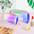 Korean-Style Large Capacity TPU Shell Cosmetic Bag Transparent Waterproof Laser Colorful Portable Toiletry Bag Semicircle Storage Bag