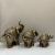 Crafts Decoration Resin Auspicious Three Treasures Elephant Family Three-Mouth Elephant Decoration Modern Home Decoration Decoration