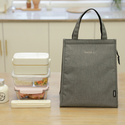 Insulated Bag Portable Bento Lunch Bag Fresh-Keeping Thermal Bag Lunch Box Bag Work Bento Bag Oxford Cloth Factory Customization